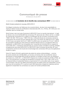 Multi-Contact présente le nouveau MC4