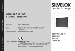 Manuale uso e manutenzione OVERLAP
