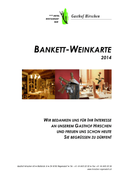 Bankett-Weinkarte 2014