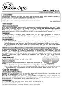 Pirou info mars avril 2014