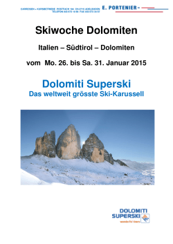 Skiwoche Dolomiten Dolomiti Superski - portenier