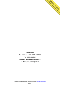 catalogue immobilier ACTIF IMMO SAIGNES