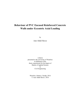 Behaviour of PVC Encased Reinforced Concrete Walls