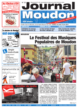 Le Festival des Musiques Populaires de Moudon
