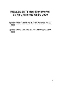 Réglements - Défi-Run et coaching Fit Challenge