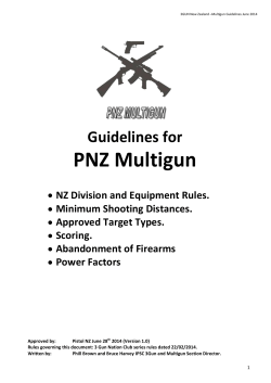 2014 PNZ Multigun Guidelines