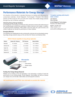 Performance Materials for Energy Storage