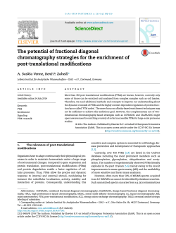 The potential of fractional diagonal chromatography