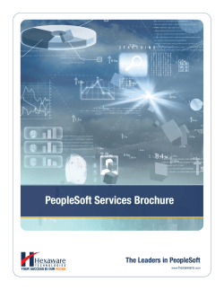 PeopleSoft Services Brochure