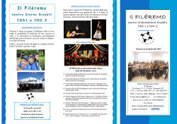 Brochure - IL FILÉREMO - Centro Orientamento Disabili