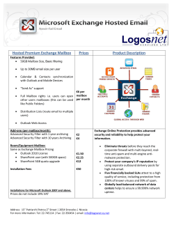 LogosNet Hosted Exchange Leaflet