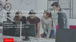 OPA Cloud Service August 2014