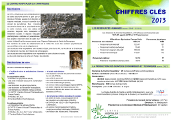 Chiffres Clés 2013 - CH La Chartreuse