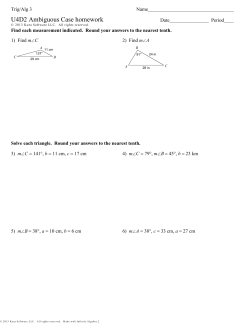 U4D2 Ambiguous Case homework