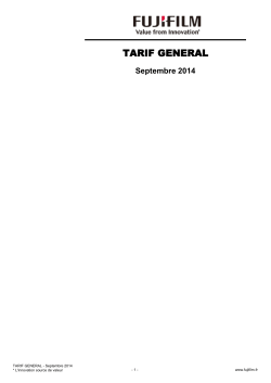 TARIF GENERAL - Espace Partenaire