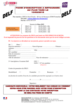BORDEREAU DE FAX