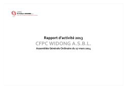 cfpc widong asbl - Centre de Formation Professionnelle Continue Dr