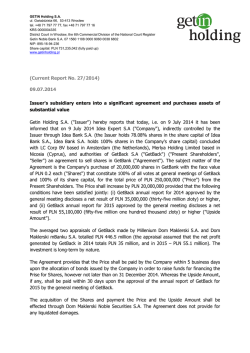 Download document - Getin Holding SA
