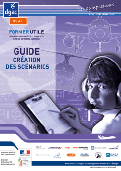 Guide Cr&eacute;ation des sc&eacute;narios - Minist&egrave;re du D&eacute;veloppement durable