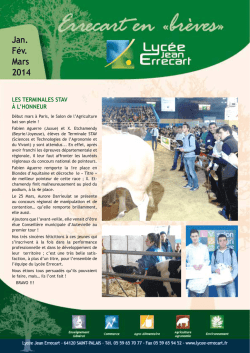 Janvier F&eacute;vrier Mars 2014