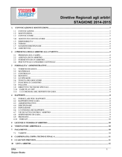 Direttive arbitrali CCAmodificato il 17 September 2014