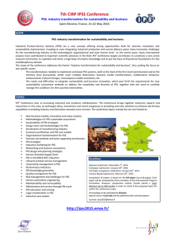 IPSS 2015 CfP