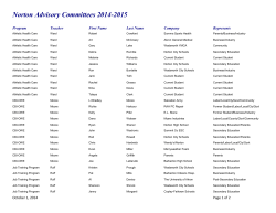 Norton Advisory Committees 2014-2015