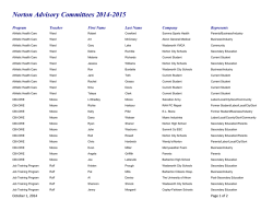 Norton Advisory Committees 2014-2015