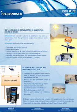 HELIOSMOSE&reg; - Eau Pure International