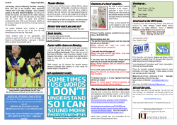 Download Friday 09 May 2014 Newsletter