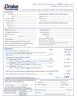 2014-2015 Pay-Per-Return NEW Order Form