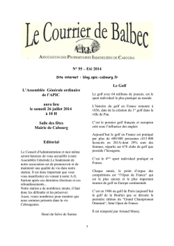 Le Courrier de BALBEC N° 55