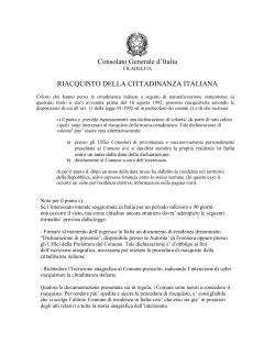 Riacquisto della cittadinanza italiana / reacquisition of italian