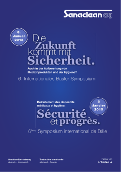 6. Internationales Basler Symposium 6ème Symposium international