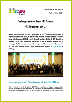 Résultats de la finale de la 5ème édition ( PDF