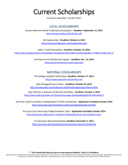CURRENT SCHOLARSHIPS