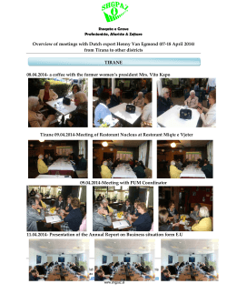 Overview of meetings with Dutch expert Henny Van Egmond (07-18