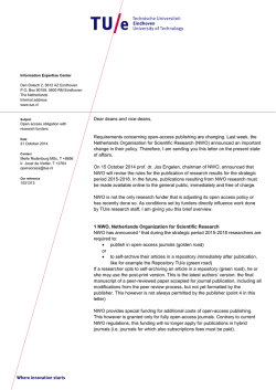 Open access obligation with research funders