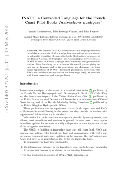 INAUT, a Controlled Language for the French Coast Pilot Books