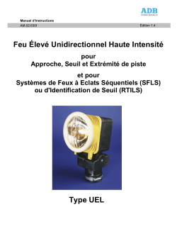 Manual: French (pdf) - ADB Airfield Solutions