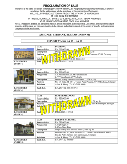 PROCLAMATION OF SALE