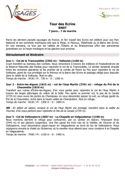 Fiche descriptive du circuit Tour des Ecrins en g&icirc;te