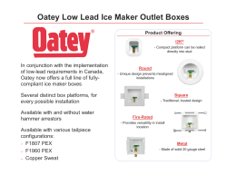 Oatey Low Lead Ice Maker Outlet Boxes Product Offering