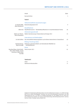 Wirtschaft und Statistik - Statistisches Bundesamt