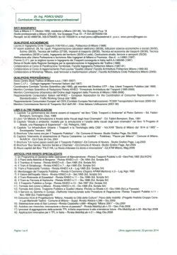 Dr. Ing. PORCU ENZO Curriculum vitae con esperienze professionali