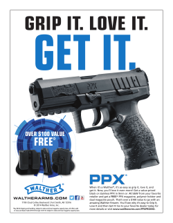 Walther Arms Inc PPX Promotion