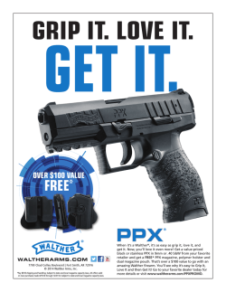 Walther Arms Inc PPX Promotion