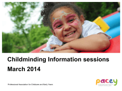 Childminding Information sessions March 2014