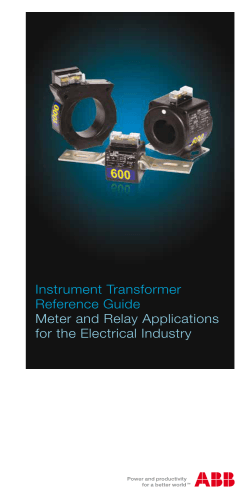 ABB Instrument Transformer Reference Guide: Meter and Relay