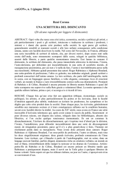 2. CORONA sexties ED OLTRE, Una scrittura del disincanto